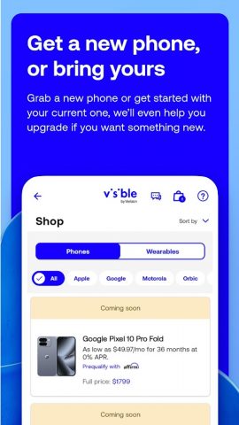Visible mobile для Android — скриншот 2