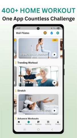 Wall Pilates workout at home для Android — скриншот 5