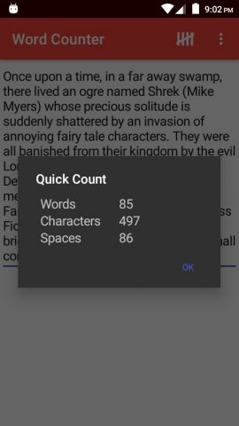 Word Counter для Android — скриншот 1