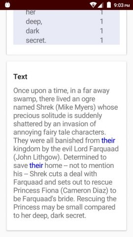 Word Counter для Android — скриншот 3