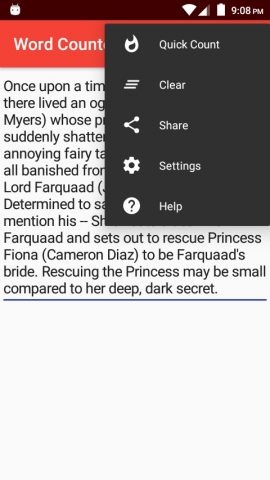 Word Counter для Android — скриншот 5
