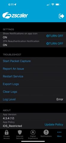 Zscaler Client Connector для iOS — скриншот 4