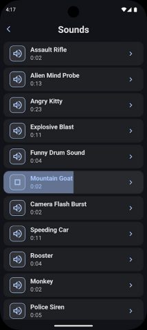 Звуковые эффекты для Android — скриншот 2