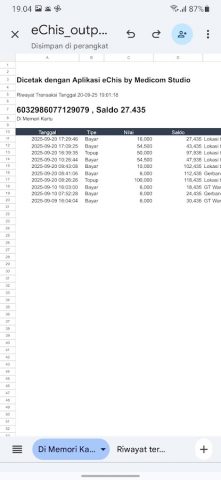 eChis Riwayat Transaksi E-Toll для Android — скриншот 5