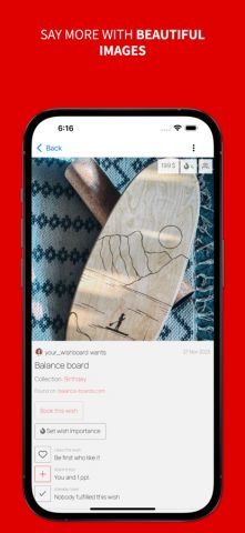 myWishBoard wishlists для iOS — скриншот 3