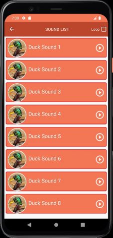 звуки утки для Android — скриншот 3
