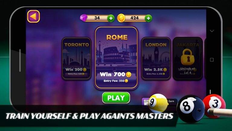8 Ball Бильярд Оффлайн Пул для Android — скриншот 2