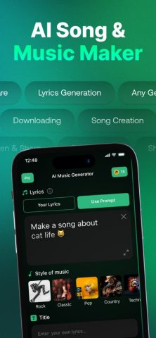 AI Song: AI Music Generator для iOS — скриншот 1