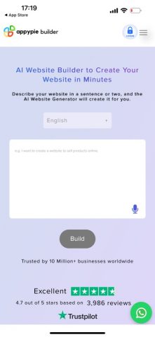 AI App Builder Appy Pie для iOS — скриншот 1