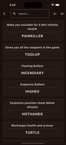 Чит-коды и миссии GTA 5 для iOS — скриншот 2