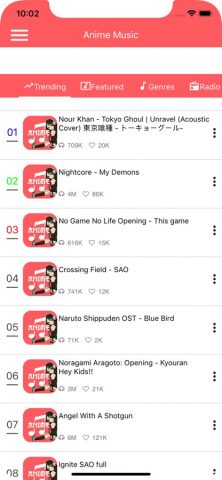 Anime Music Collection для iOS — скриншот 2