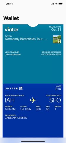 Apple Wallet для iOS — скриншот 1