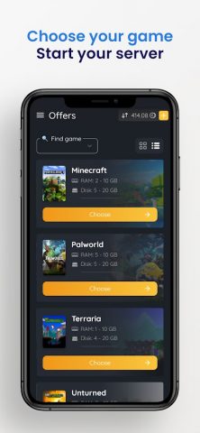 AxentHost: Game Server Hosting для Android — скриншот 3
