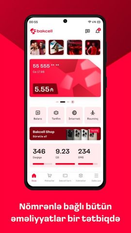 Bakcell для Android — скриншот 1