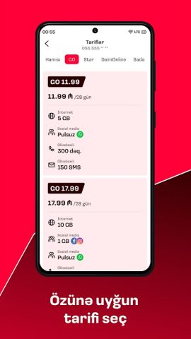 Bakcell для Android — скриншот 3