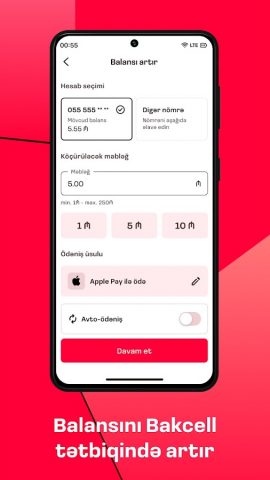 Bakcell для Android — скриншот 5