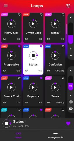 Барабанные петли для гитары для Android — скриншот 1