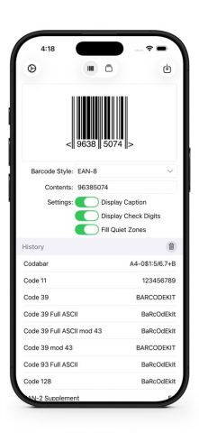 Barcode Generator — CreateCode для iOS — скриншот 1
