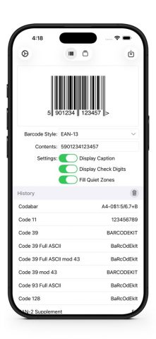 Barcode Generator — CreateCode для iOS — скриншот 2