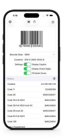 Barcode Generator — CreateCode для iOS — скриншот 3