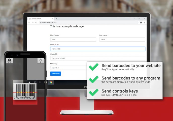 Barcode to PC: Wi-Fi scanner для Android — скриншот 3