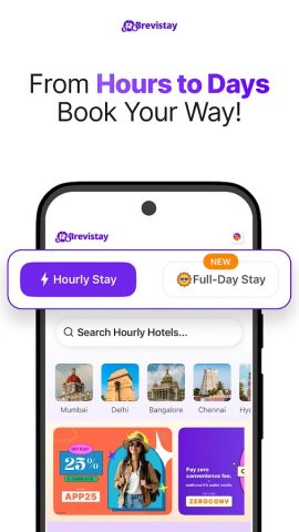 Brevistay: Book Hourly Hotel для Android — скриншот 2