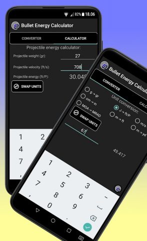 Bullet Energy Calculator для Android — скриншот 1