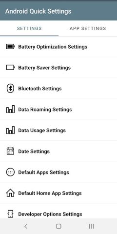 Быстрые настройки Android для Android — скриншот 2