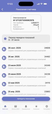 Читаэнергосбыт для iOS — скриншот 3