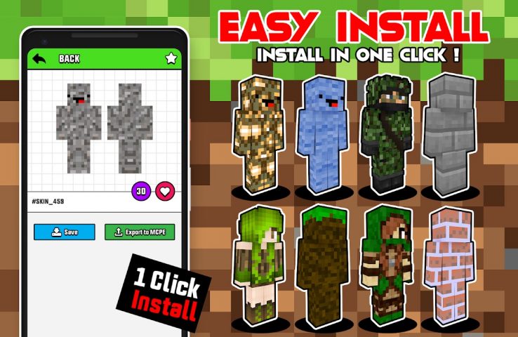 Camouflage Skins for Minecraft для Android — скриншот 5