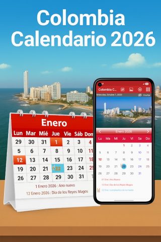 Colombia Calendario 2026 для Android — скриншот 1