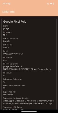 DRM Info для Android — скриншот 2