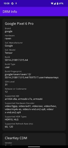 DRM Info для Android — скриншот 4