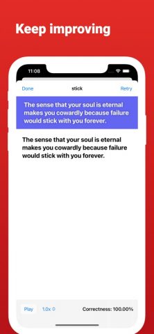 Daily Dictation для iOS — скриншот 3