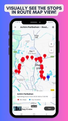 Dhaka Bus Route ঢাকা বাস রুট для Android — скриншот 5