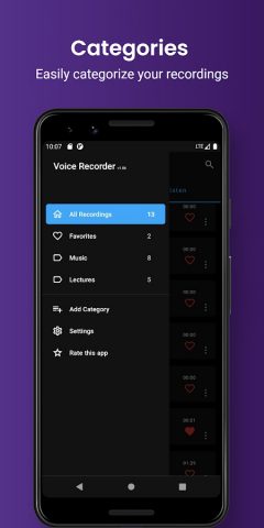 Диктофон и редактор для Android — скриншот 4