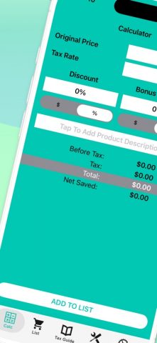 Discount Calculator Saver Calc для iOS — скриншот 1