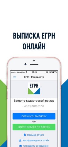 ЕГРН Росреестр для iOS — скриншот 1