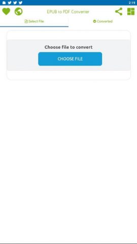 EPUB to PDF Converter для Android — скриншот 1