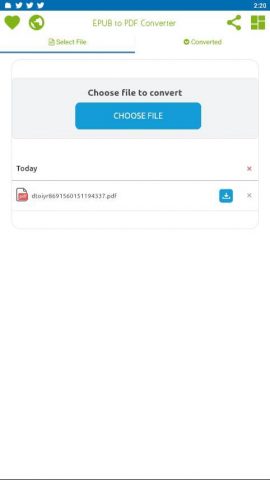 EPUB to PDF Converter для Android — скриншот 3