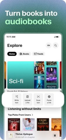 ElevenReader: Read Books Aloud для Android — скриншот 2