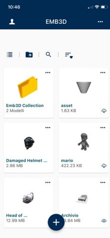 Emb3D 3D Model Viewer для iOS — скриншот 3