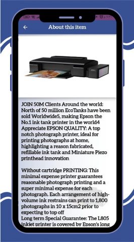 Epson printer l805 Guide для Android — скриншот 2