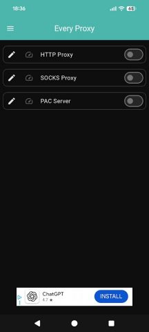 Every Proxy для Android — скриншот 1