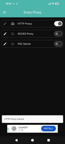 Every Proxy для Android — скриншот 3