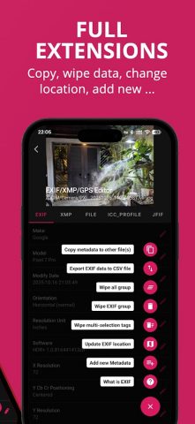 ExifTool for photo and video для Android — скриншот 3