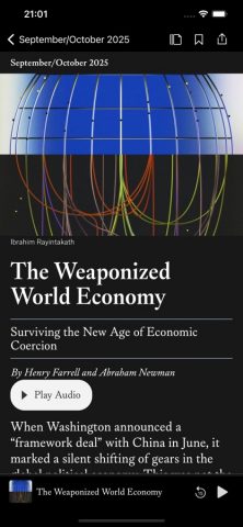 Foreign Affairs Magazine для iOS — скриншот 5