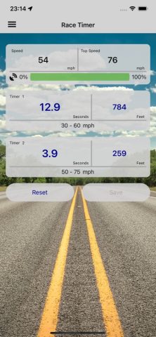 GPS Race Timer для iOS — скриншот 1