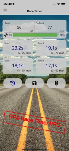 GPS Race Timer для iOS — скриншот 2