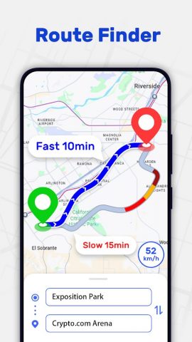 GPS карты, навигатор + спутник для Android — скриншот 2